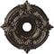 Ekena Millwork Attica PVC Medallion (Canopies up to 6 3/4"), 19"OD x 3 1/2"ID x 1"P, Universal Metallic Rustic Mist CMP19ATERU - alternate 1